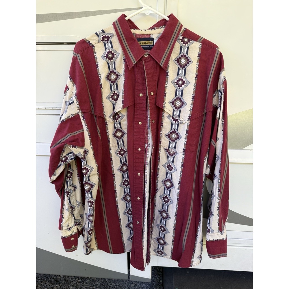 Panhandle Slim Men's Western Pearl Snap Back Shirt Size XL